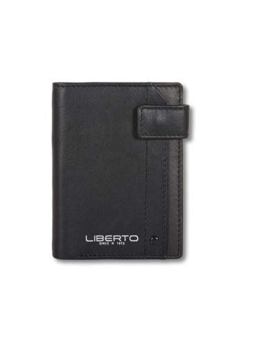 BILLETERO / MONEDERO CABALLERO VERTICAL LIBERTO CON CIERRE PIEL NEGRO 530244-01