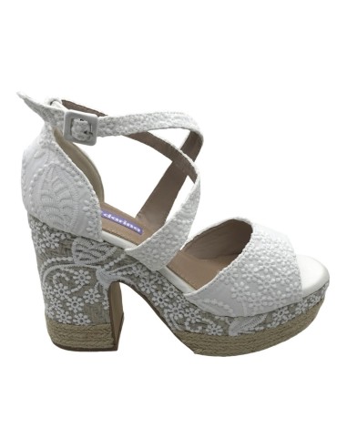 SANDALIAS DE NOVIA MANDARINA PARIS BLANCO