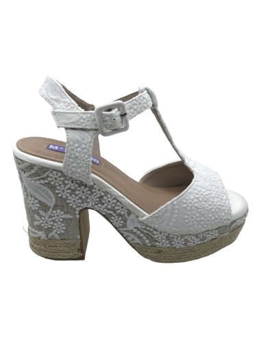 SANDALIAS TACON NOVIA MANDARINA PATRICIA BLANCO