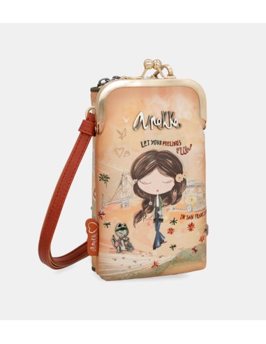 BOLSO BANDOLERA Y BILLETERO 3 EN 1 38803-909 ANEKKE PEACE & LOVE CAMEL