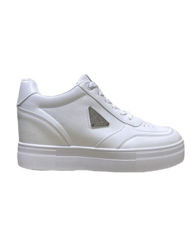 ZAPATILLA MUJER CUÑA INTERIOR TEOVEL BASIC C666 BLANCO