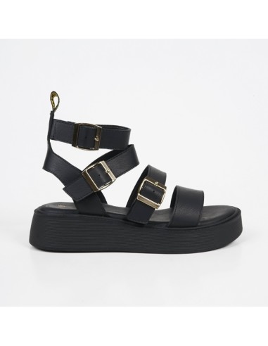 SANDALIA PLATAFORMA MUJER CON TIRAS Y HEBILLAS TEOVEL BASIC Y2056