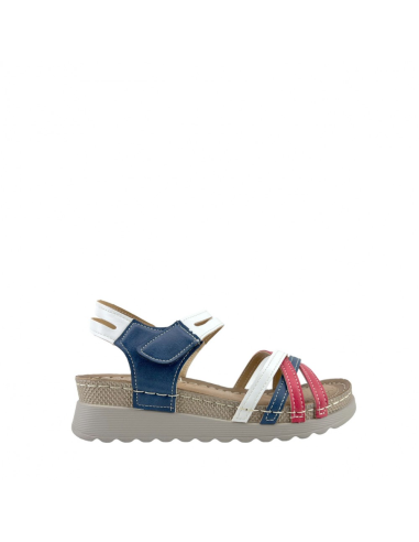 SANDALIA CON CUÑA CÓMODA DE MUJER TEOVEL BASIC WS8894 MULTICOLOR