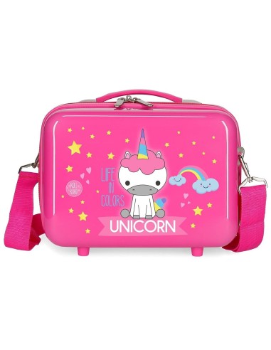 ROLL ROAD NECESER CON BANDOLERA ADAPTABLE RÍGIDO ABS LITTLE ME UNICORN REF 4743967 29 x 21 x 15 cm FUCSIA