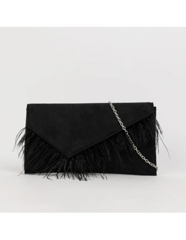 BOLSO DE FIESTA FORMA SOBRE CON ADORNO DE PLUMAS TEOVEL BASIC 1522