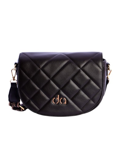 BOLSO BANDOLERA CON SOLAPA DE MUJER COSENZA DON ALGODON 17867-01 NEGRO