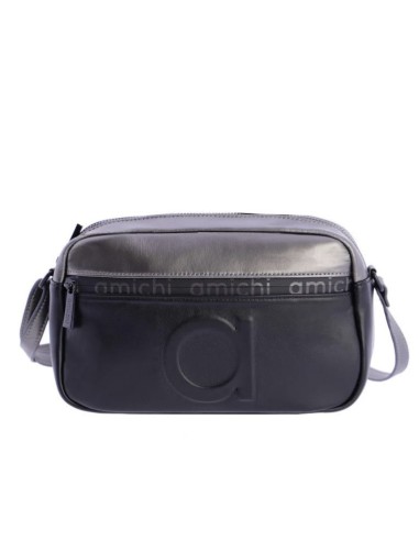 BOLSO BANDOLERA DE MUJER MILANO AMICHI 15325-01 NEGRO