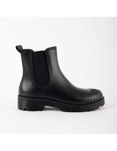 BOTA DE AGUA ESTILO CHELSEA TEOVEL BASIC YZ21-15 NEGRO