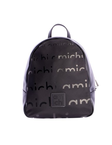 MOCHILA URBANA DE MUJER LOGO AMICHI 5337-01 NEGRO