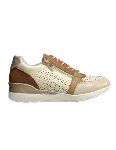 ZAPATILLA MUJER TROQUELADA CUÑA BAJA TEOVEL BASIC H9062