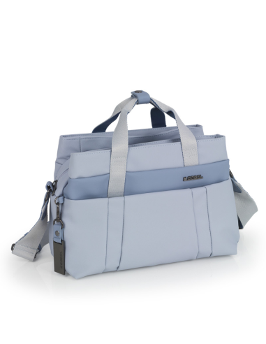 BOLSO CON 2 ASAS Y BANDOLERA IMPERMEABLE TRIPLE COMPARTIMENTO GABOL VEGA 603610-003 AZUL