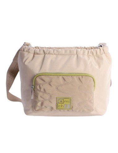 BOLSO BANDOLERA DE MUJER AMICHI RIPPLE RV29520 BEIGE