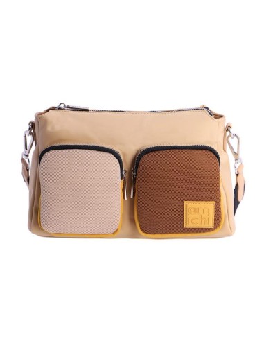 BOLSO BANDOLERA DE MUJER AMICHI DOUBLE RV29560-04 BEIGE