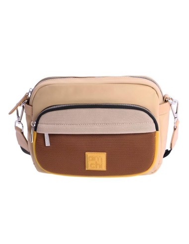 BOLSO BANDOLERA DE MUJER AMICHI DOUBLE RV29580-04 BEIGE