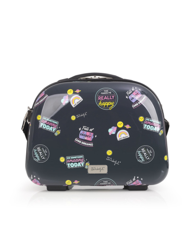 NECESER RÍGIDO ABS/POLICARBONATO CON BANDOLERA ADAPTABLE A LA MALETA SMILE MR. WONDERFUL 35 x 29 x 17 Cm MULTICOLOR