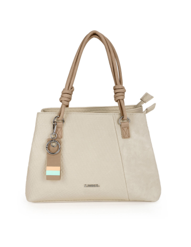 BOLSO TRIPLE COMPARTIMENTO CON 2 ASAS Y BANDOLERA GABOL MURIEL 603410-006 BEIGE