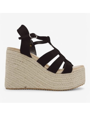 SANDALIA ESTILO ROMANA CON CUÑA DE ESPARTO Y PLATAFORMA DE MUJER TEOVEL BASIC Q8313