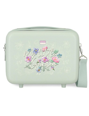 MOVOM NECESER CON BANDOLERA ADAPTABLE RÍGIDO ABS MY LITTLE GARDEN REF 3061941 29 x 21 x 15 Cm VERDE AGUA