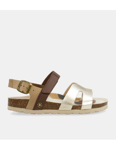 SANDALIAS CUÑA BAJA 40371-691 ORO/MARRÓN ANEKKE - NUEVA COLECCIÓN PRIMAVERA/VERANO 25