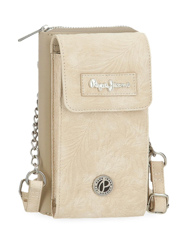 BANDOLERA PORTAMÓVIL Y TARJETAS CON SISTEMA RFID DE MUJER JANA PEPE JEANS 7145341 BEIGE