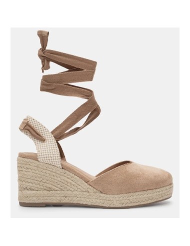 ALPARGATA CUÑA MUJER ESTILO BOHO CON CINTAS PARA ATAR TEOVEL BASIC Q8330