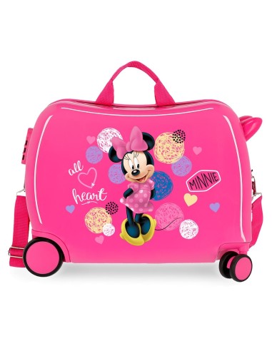 MALETA CABINA INFANTIL 2 RUEDAS MULTIDIRECCIONALES  MINNIE LOVE FUCSIA